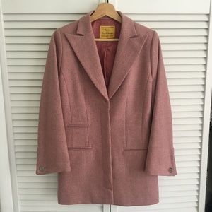 Ines de la Fressange pink wool coat
